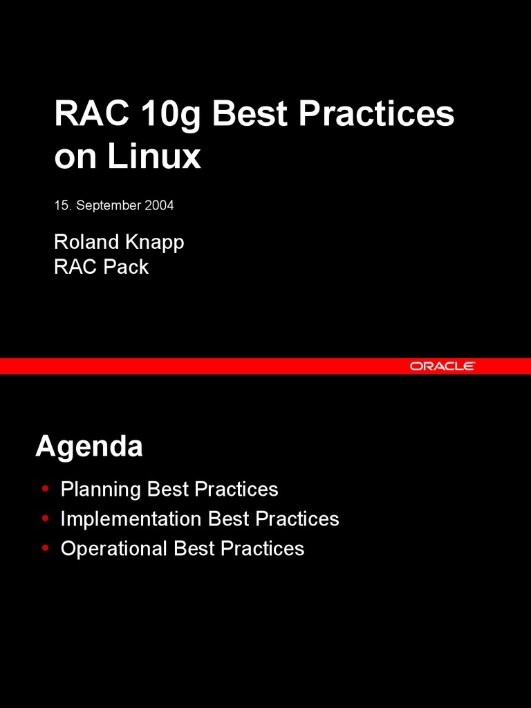RAC10g BP On Linux 10.1.0.3 | PDF