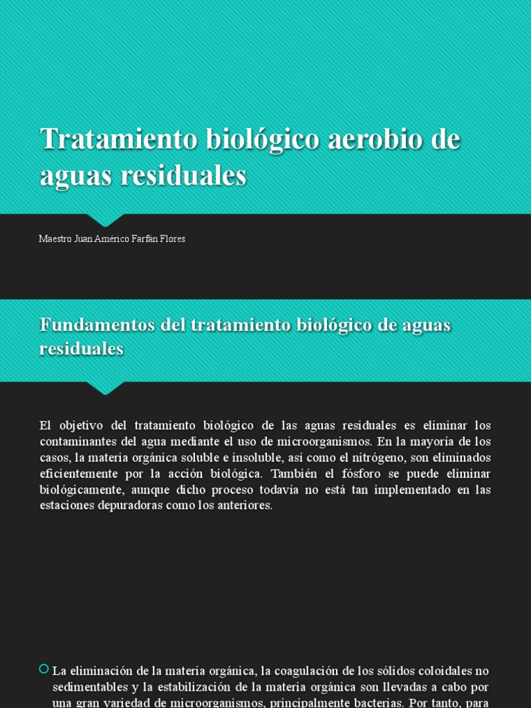 Tratamiento Biológico Aerobio de Aguas Residuales | PDF
