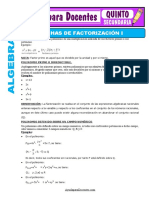 Fichas de Factorizacion I para Quinto de Secundaria