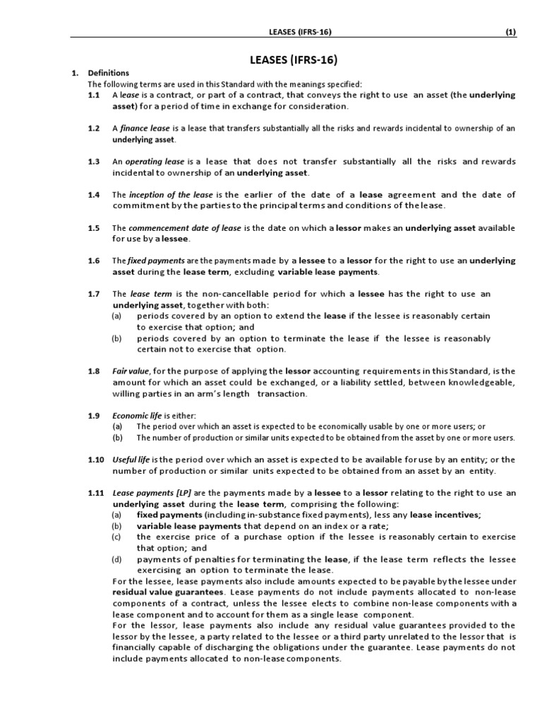 IFRS 16 Lessor Accounting Overview | PDF | Lease | Economies