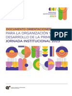 Documento Orientaciones para La Organización y Desarrollo de La Primera Jornada Institucional 2023