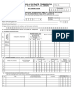 FPSC Biodata Form