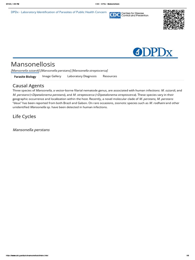 Mansonella Perstans PDF Diseases And Disorders Clinical Medicine
