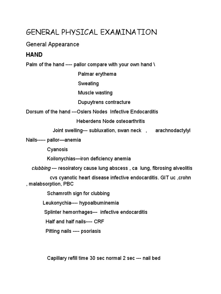 General Physical Examination PDF