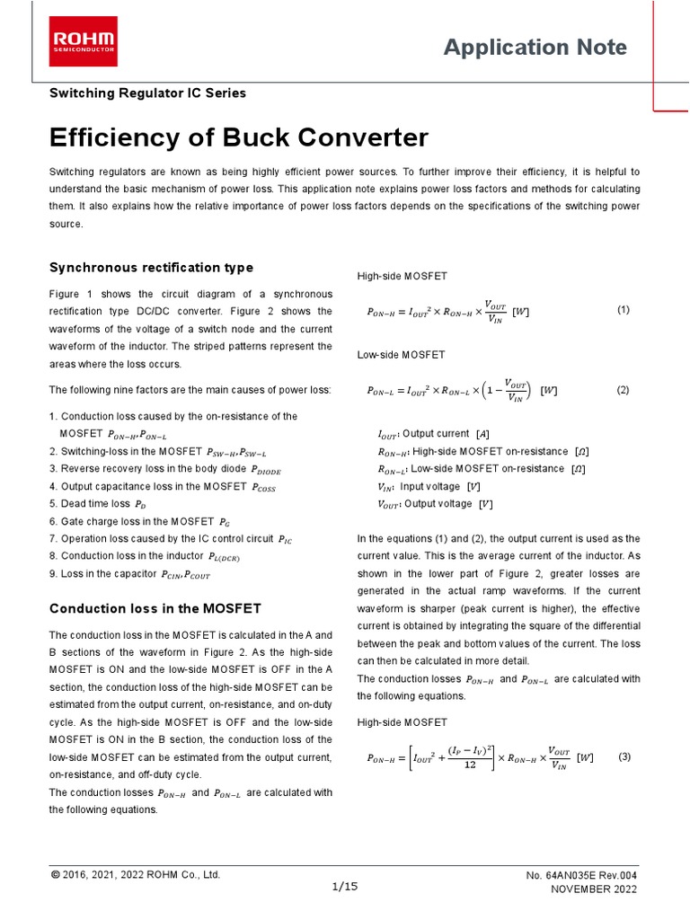 Efficiency of Buck Converter PDF