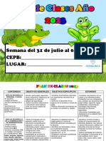 Plan de Clases Del 31 de Julio Al 4 de Agosto