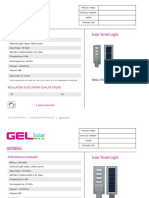 Solar Street Light: Performance Summary