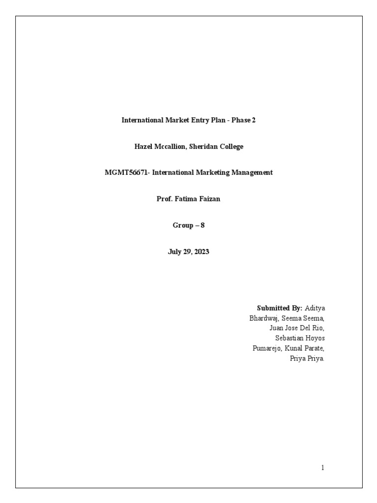 Tim Hortons Market Entry in Australia | PDF | Law