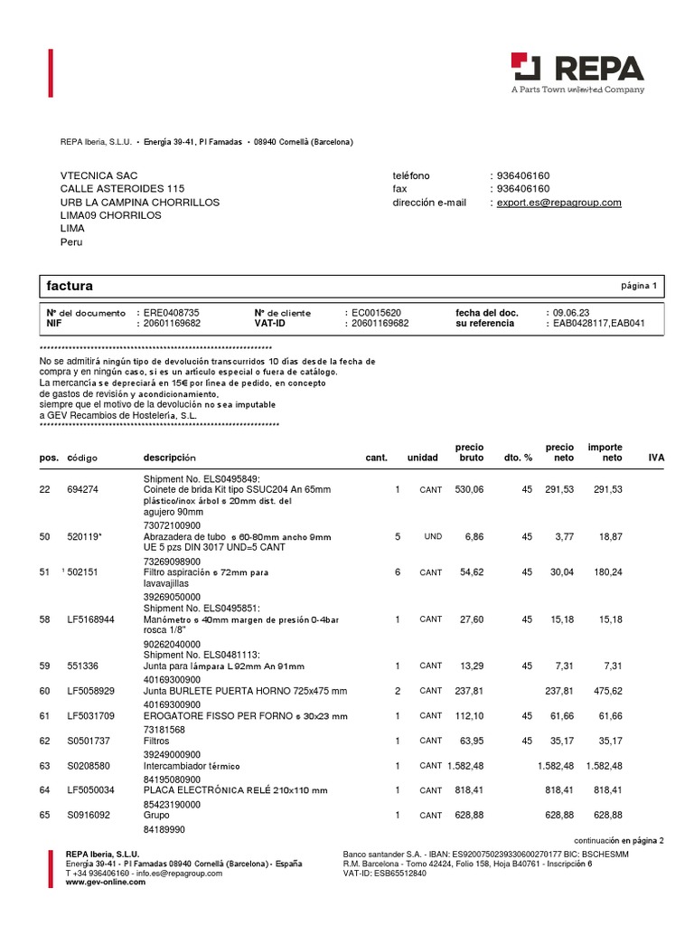 Productos de REPA Iberia, S.L.U. | PDF | Tecnología