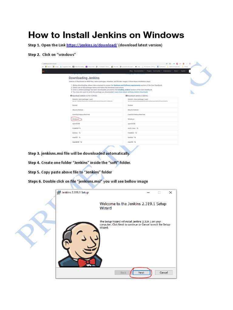 How To Install Jenkins On Windows | PDF