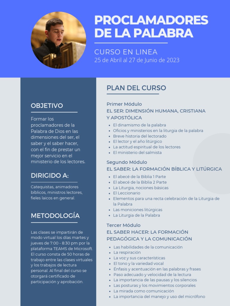 Plan de Curso Proclamadores de La Palabra PDF