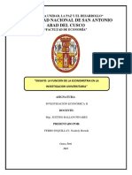 Ensayo de La Función de La Econometría en La Investigación Universitiaria