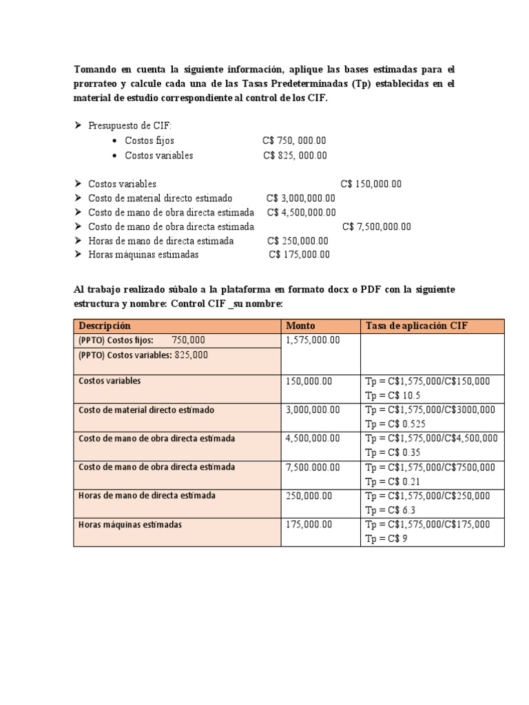 Control CIF | PDF
