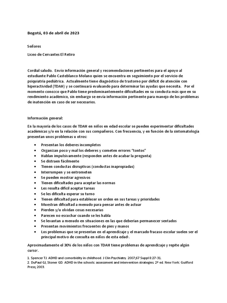 Estrategias para Apoyar a Estudiantes con TDAH | PDF | Crecimiento ...
