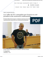 Los 'Sellos de ETA' Entregados Por Francia en 2018 Permiten Ocho Sentencias Condenatorias