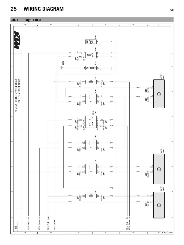 KTM Duke 390 Wiring Diagram 2013 | PDF