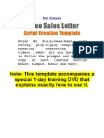 Video Sales Letter - Script Creator Template