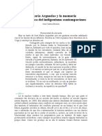 osé María Arguedas y la memoria autobiográfica del indigenismo contemporáneo