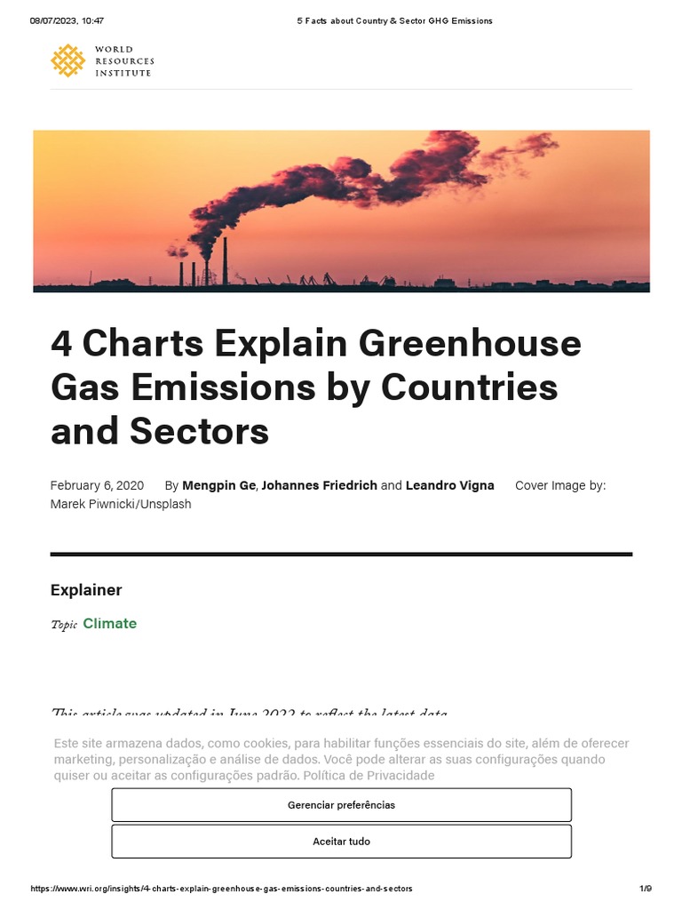 GHG Emissions by Country and Sector | PDF | Climate Change | Greenhouse Gas