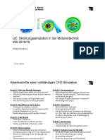 UE: Strömungssimulation in Der Motorentechnik WS 2018/19: Technische Universität Berlin FG Verbrennungskraftmaschinen