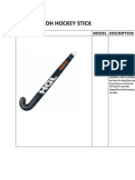 JDH Hockey Stick: Picture Model Description