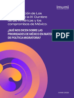 La Declaracion de Los Angeles de La IX Cumbre de Las Americas y Los Compromisos de México