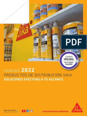 CATÁLOGO Pdtos Distribución Sika 2022, PDF, Hormigón