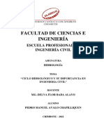 Ciclo Hidrólogico y Su Importancia en La Ing. Civil