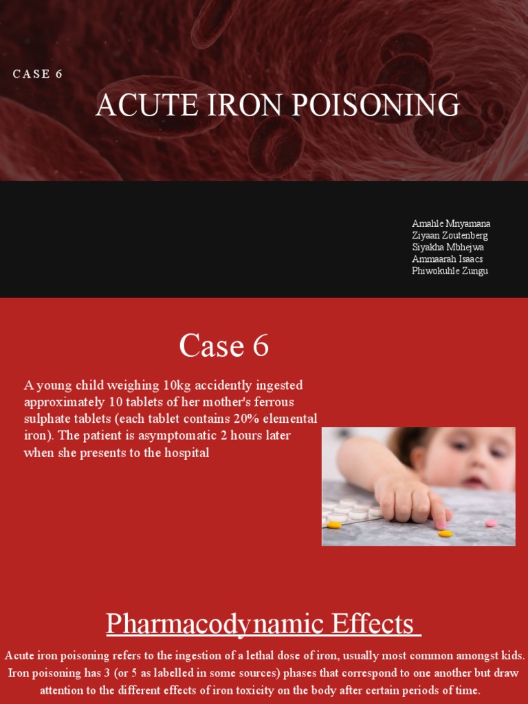 Acute Iron Poisoning Pharmacology PDF Diseases And Disorders