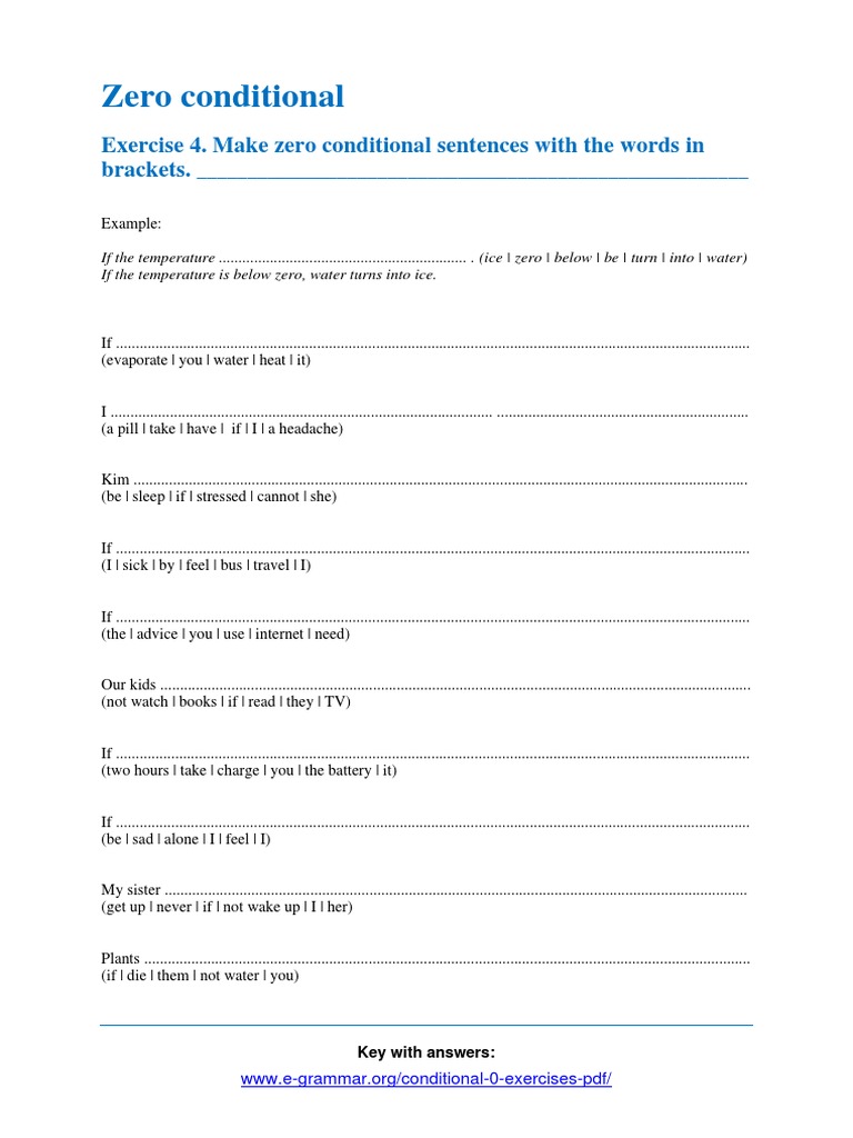 Zero conditional exercise 4 key pdf pdf
