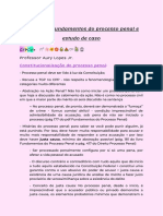 Fundamentos Do Processo Penal e Estudo de Caso - Pós-Graduação