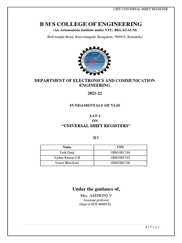 2-Bit Universal Shift Register Design | PDF | Teaching Methods ...