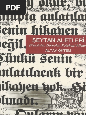 Altay Öktem Şeytan Aletleri Fanzinler Demolar Fotokopi Afişler PDF 