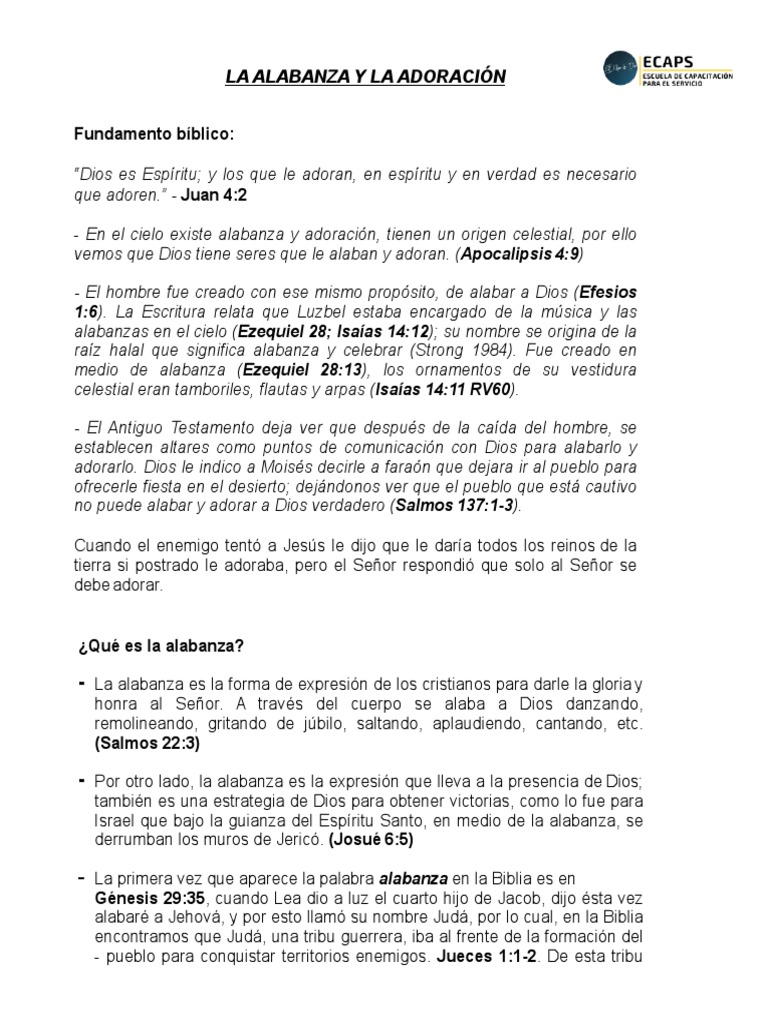 Origen y Significado de la Alabanza | PDF | Salmos | Biblia