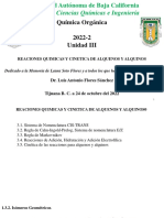 UNIDAD III. REACIONES QUIMICAS Y CINETICA DE ALQUENOS Y ALQUINOS 2022-2