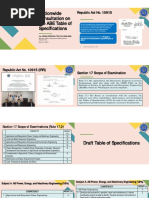 Nationwide Consultation On The ABE Table of Specifications