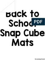 Back To School Snap Cube Mats: The Learning Orchard