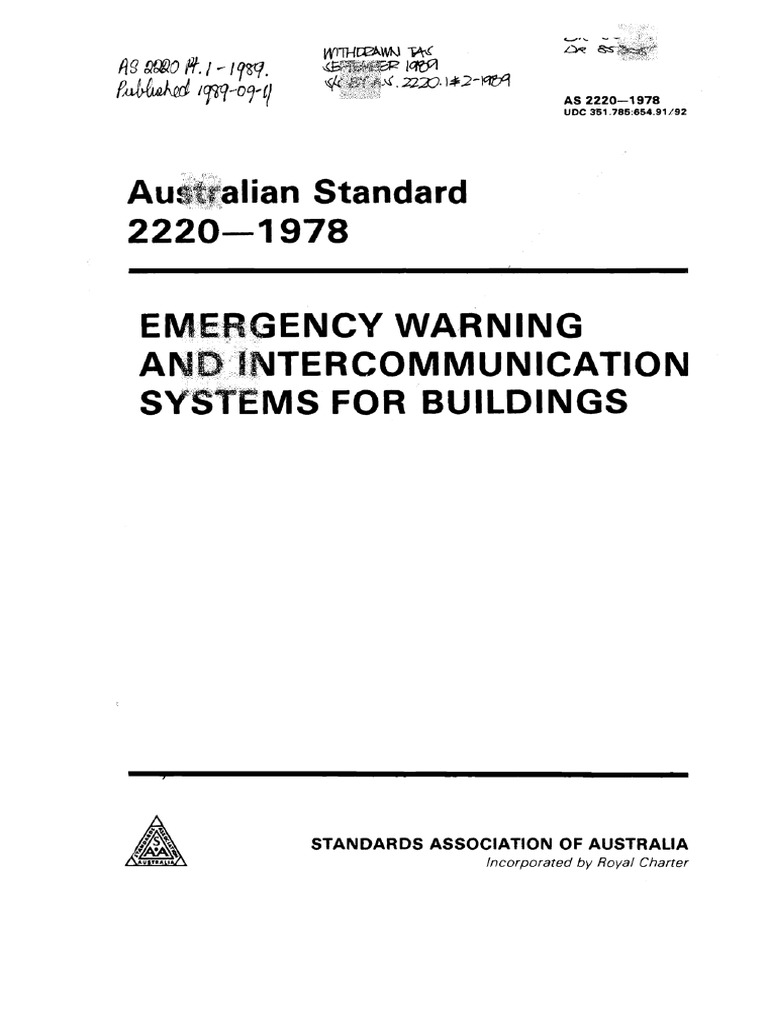 AS 22201978 Emergency Warning & Systems in
