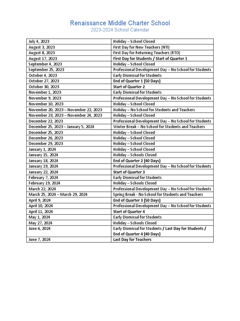 School Year 23-24 | PDF | Seasons | Academia
