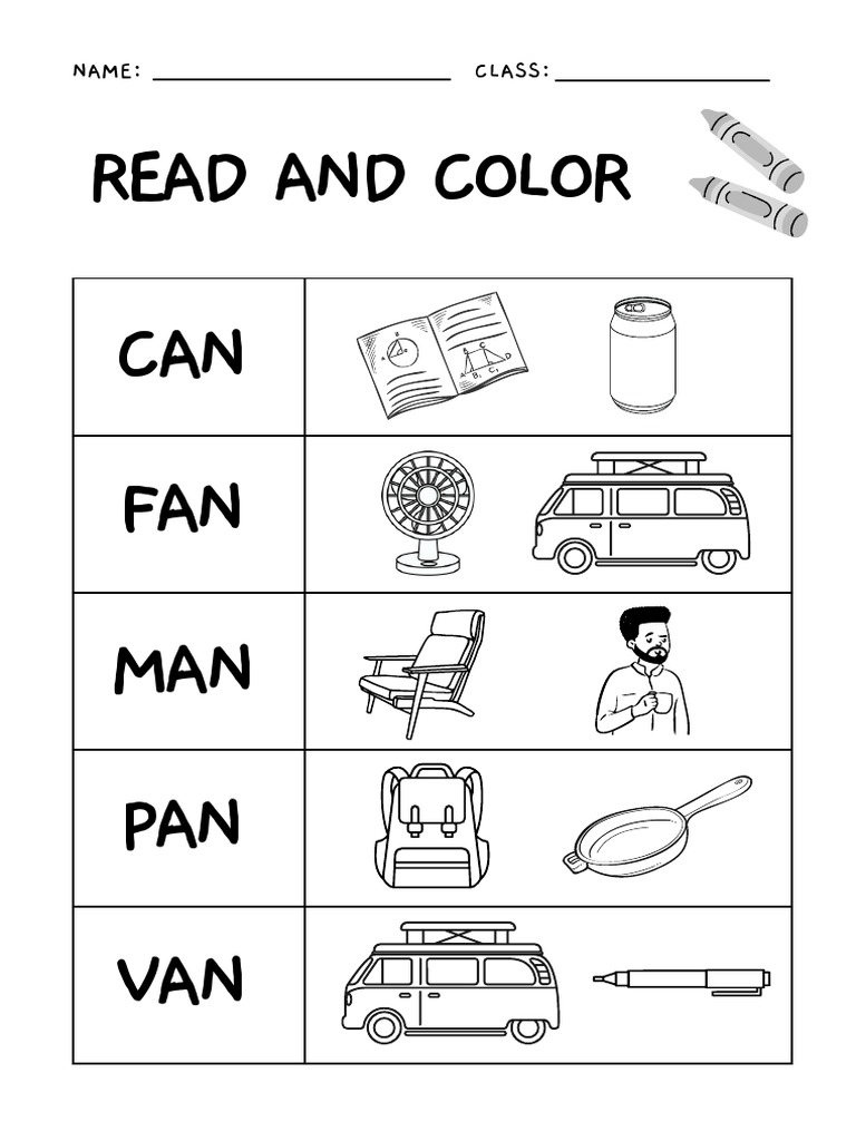 Phonics - An Coloring Worksheet | PDF