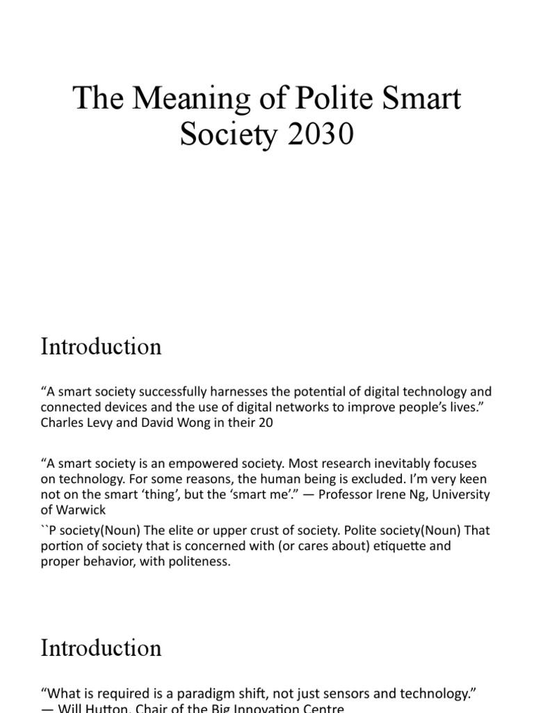 Smart Society: Values and Principles | PDF | Citizenship | Virtual Reality