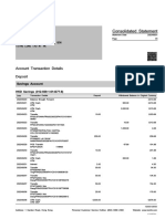 Account Transaction Details: Consolidated Statement