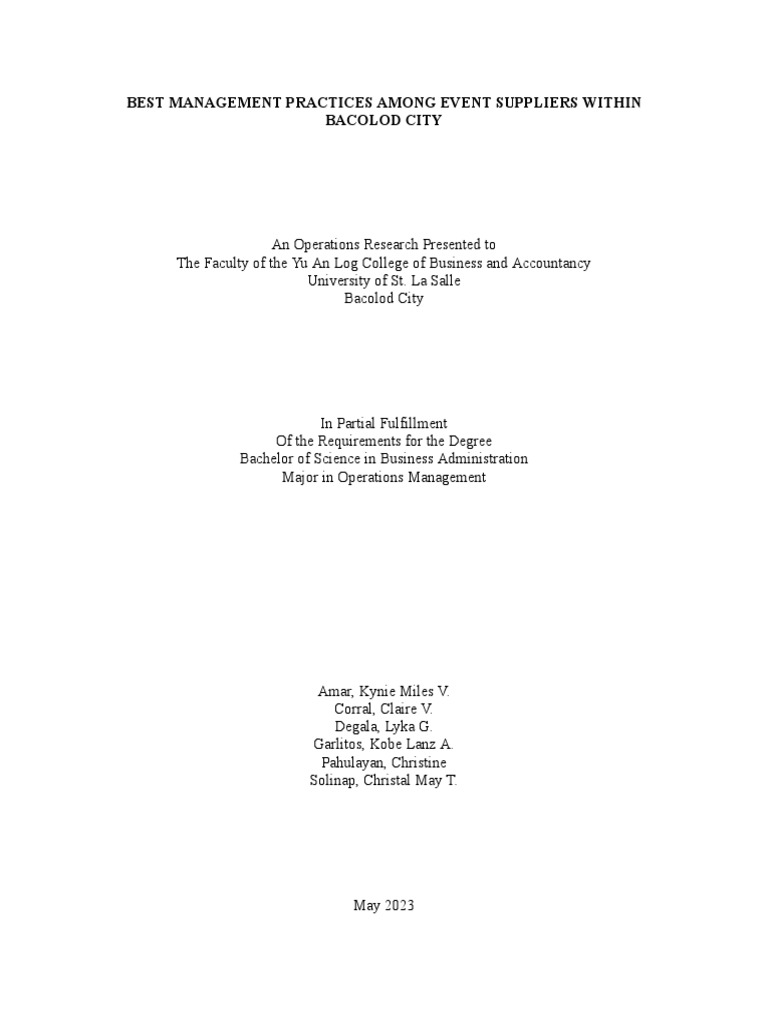 Research Paper Section 1 | PDF | Human Resources | Supply Chain