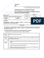 Guía de Aprendizaje Nº4 Mundo Global UNIDAD: "Las Decisiones Económicas y Las Acciones de Distintos Actores