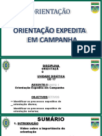 A. Orientação Expedida em Campanha (Instrução)