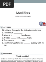 Modifiers (ADJECTIVE & ADVERB)