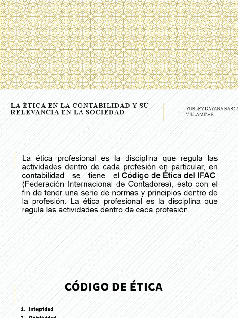 Ética Contable y su Impacto Social | PDF | Negocios | Finanzas y dinero