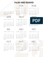 White Beige Minimalist 2023 Calendar US Letter Document