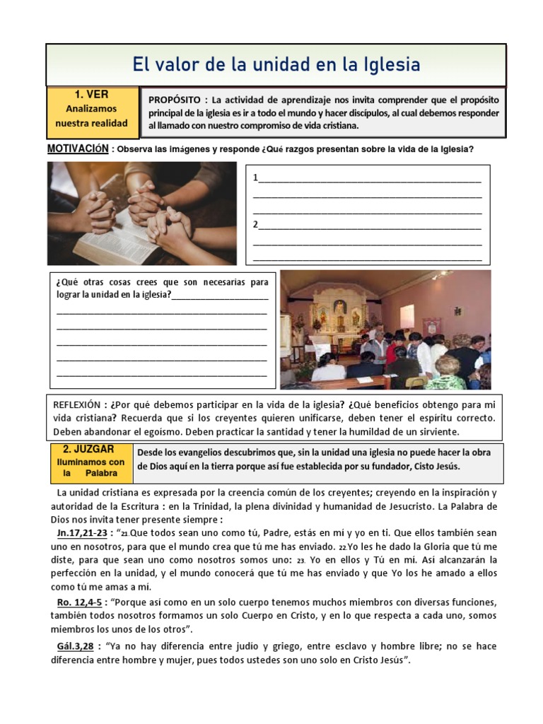 La importancia de la unidad en la iglesia | PDF