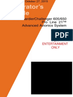 Challenger 605 - 650 Pro Line 21 Advanced Avionics System Operators Guide (Entertainment)